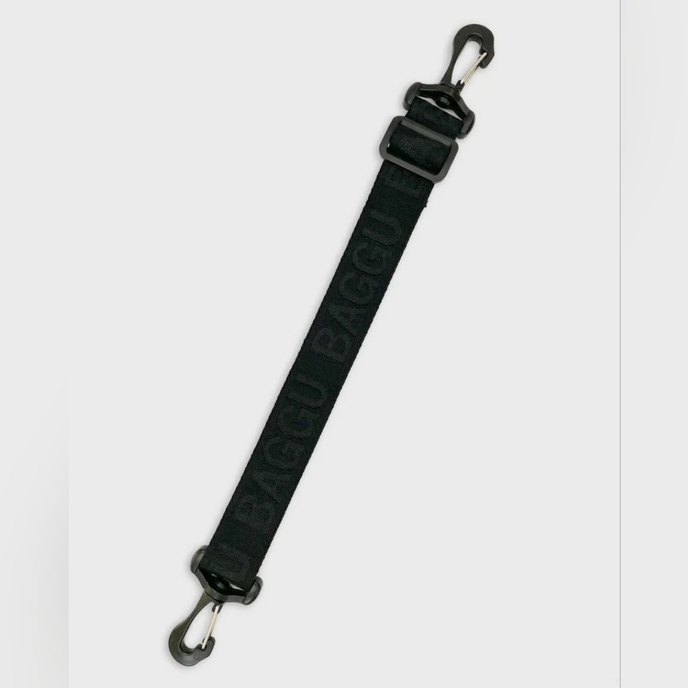 Baggu Attachable Strap (Japan Exclusive) in Black x Black Logo